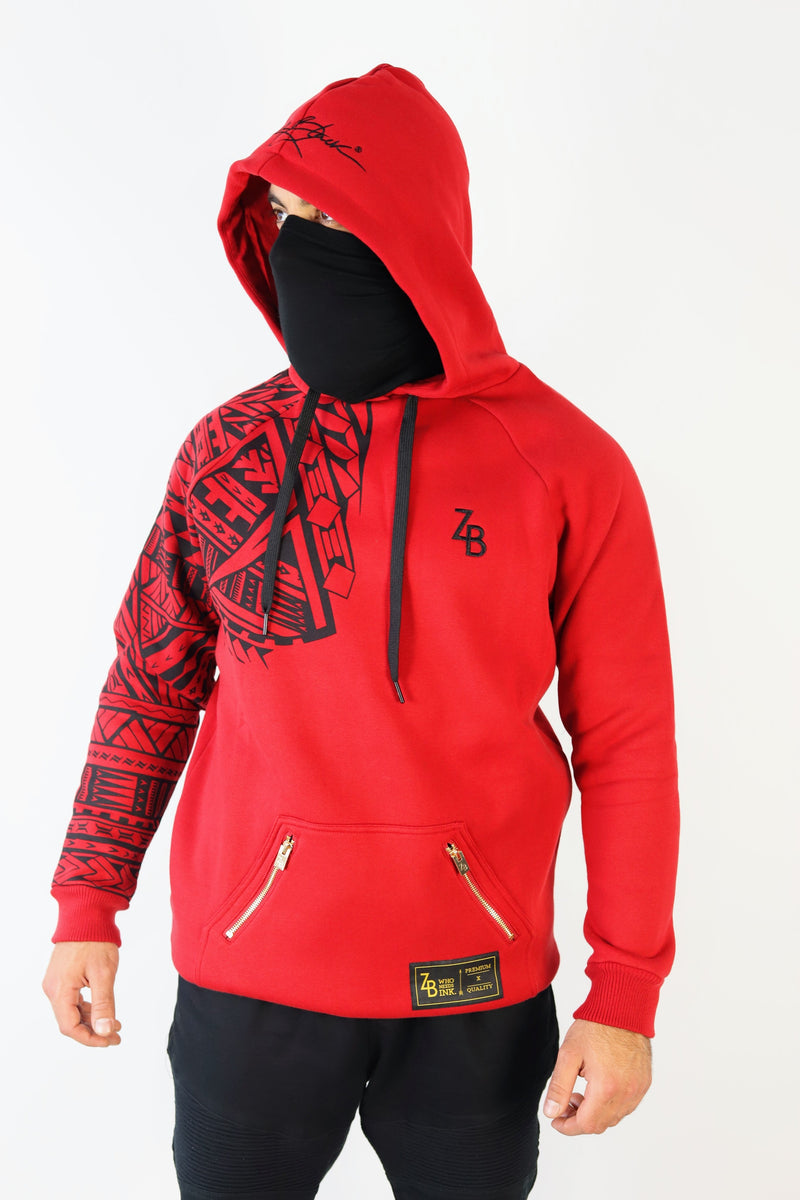 Premium Heavyweight RED/BLACK Hoodie