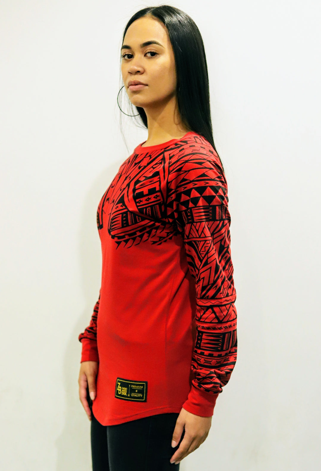 Premium Heavyweight RED/BLACK Long Sleeve – Zakk Black Apparel